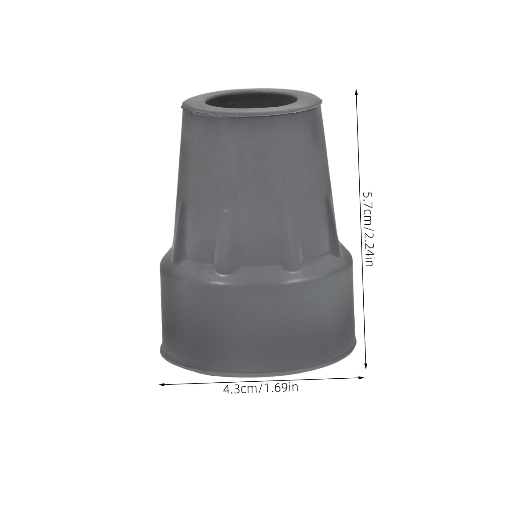 BESTYASH Alfombrilla Antideslizante Para Muletas Bastón Seniors Cubrir Apoyo Reemplazo De Fondos De Muletas Reemplazo De Puntas De Andador Caucho Grey 6 Piezas X 4