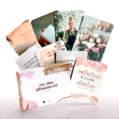 Simply Rsb New Mom Affirmation Cards With 35 Affirmation Cards And 20 Picture Cards, New Mom Gifts For Women, Postpartum Essentials, First Time Mom Gift, New Mom Essentials #TOP6