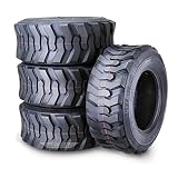 Set 4 Super Guider Heavy Duty 10-16.5/12 Ply SKS1 Industrial Skid Steer Tire w/Rim Guard