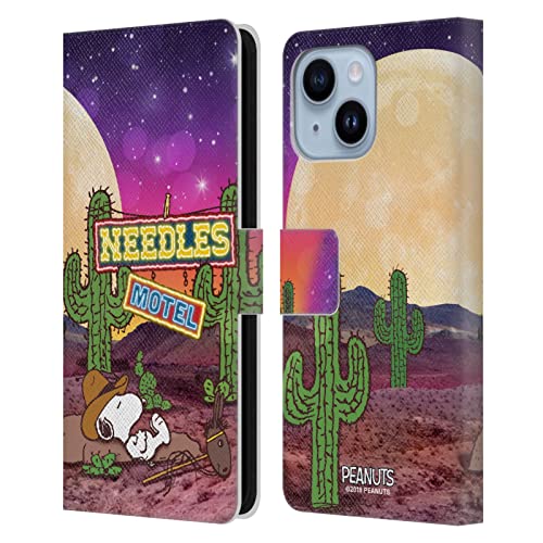 Coque Peanuts Snoopy iPhone 14 Plus style portefeuille pour vos sorties