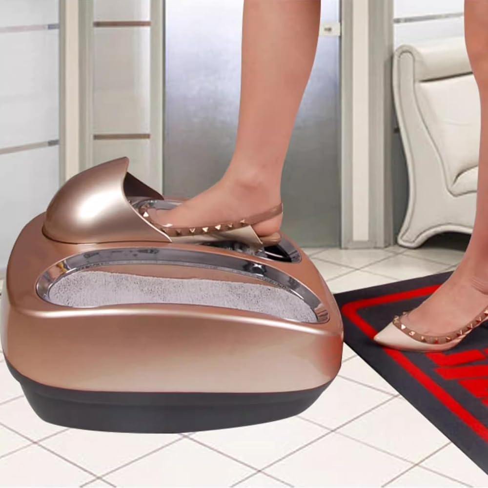Macchina automatica di pulizia della suola della scarpa con induzione intelligente per l'ingresso dell'hotel e il centro vendite (marrone)