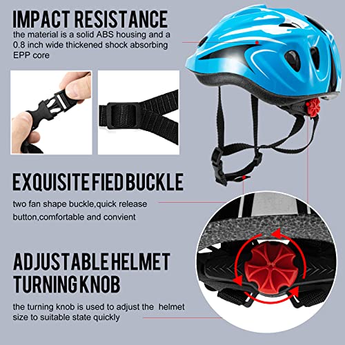 Kids Bike Helmet Protective Gear, Toddler Helmet Safety Set, Bicycle Skateboard Helmet Equipage. Multiple Colour Suitable for Boys and Girls 5-16 Years - Image 4