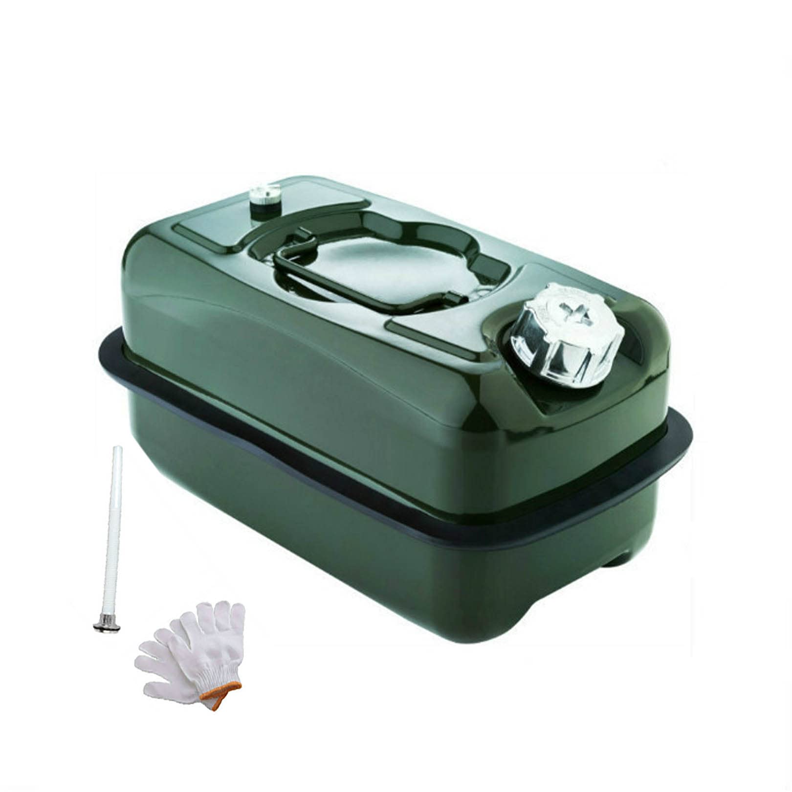 Bidon de Carburant pour Voiture, Essence, Diesel, réservoir avec réservoir d'équipement à Bec Flexible. Expédition de tôles laminées à Froid (Vert armée)