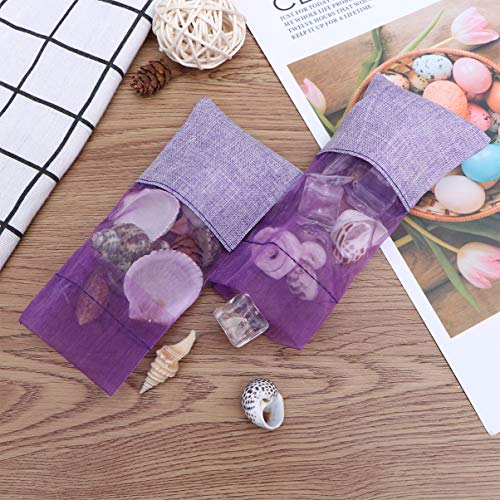 Sacos de Organza para sachê da Hemoton, 10 peças, bolsas de fragrância roxas escuras, sachê de lavan