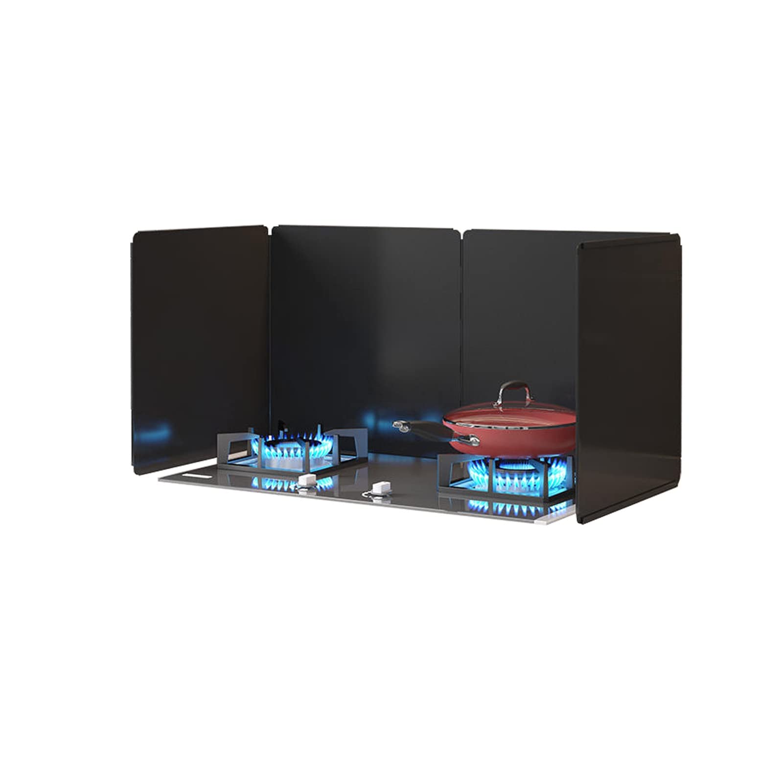 Protector antisalpicaduras de aceite de acero inoxidable plegable para estufa de cocina