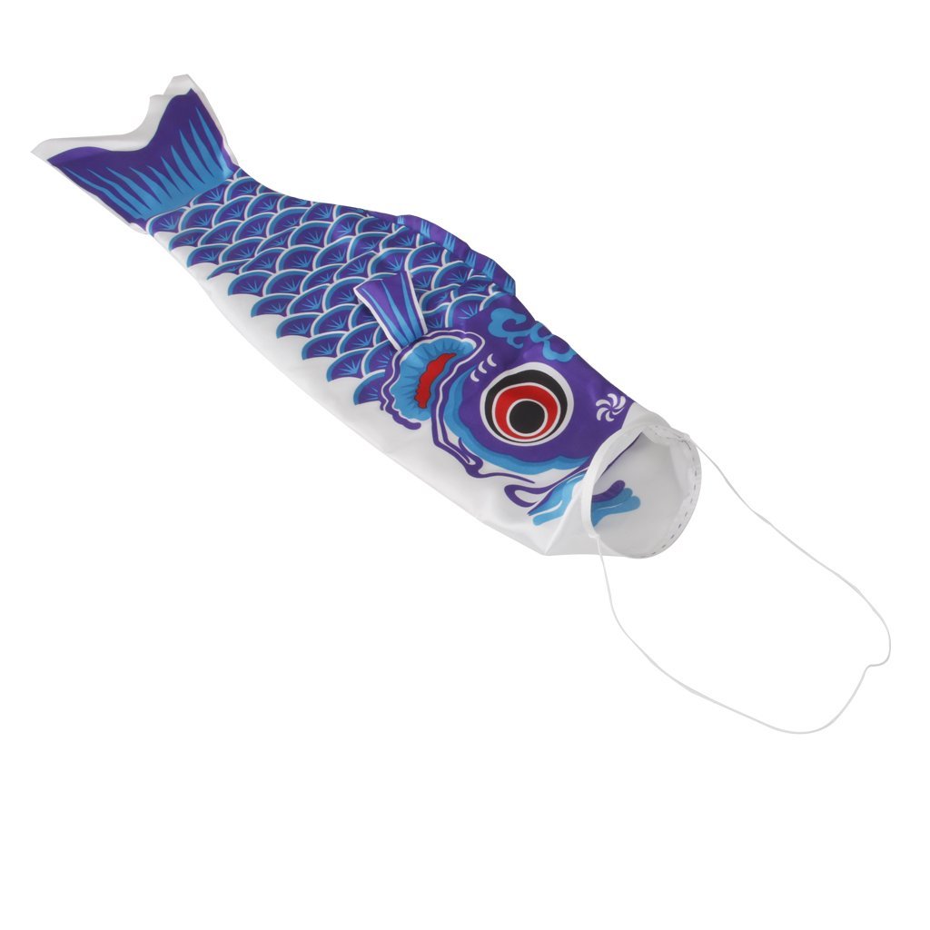 Inzopo 40cm Japanese Windsock Carp Flag Koi Nobori Sailfish Wind Streamer 5 Colors - Blue, 40cm
