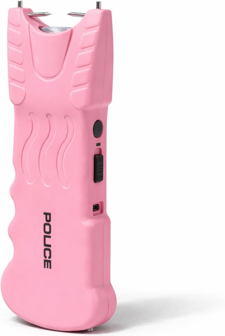 POLICE Stun Gun for Self Defense 916 – High Voltage Rechargeable with LED Flashlight, Compact & Heavy Duty – Personal Security for Women – Pink