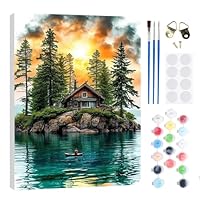 RICUVED Bassotto Cane Kit di Pittura con i Numeri 20x30 cm per Adulti e Bambini – Animale Set Completo con Cornice in Legno, Pennelli, Pittura ad Olio e Magneti per Decorare e