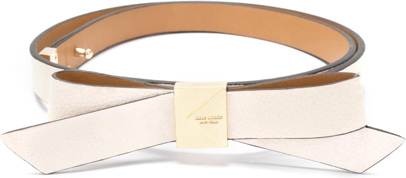 kate spade new york Women's .75 Inch Deco Bow Belt, Stylish Accessory for Everyday Wear, Adjustable Fit