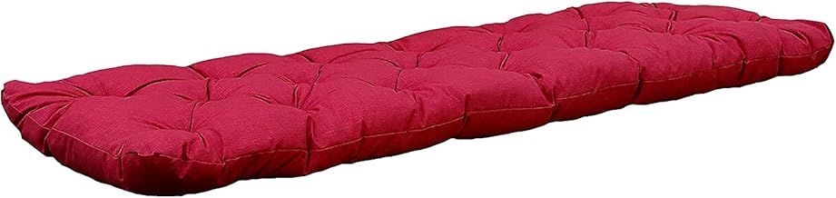 ATOOTFUSION Cotton Thick Bench Cushion Chair Pad Lightweight Table Stool Back Seat Cushion Yoga Chair Pad For Indoor/Outdoor Home Office Garden Bench Decor Cushion 3-Seater, 150 X 50 X 8 Cm (Maroon)