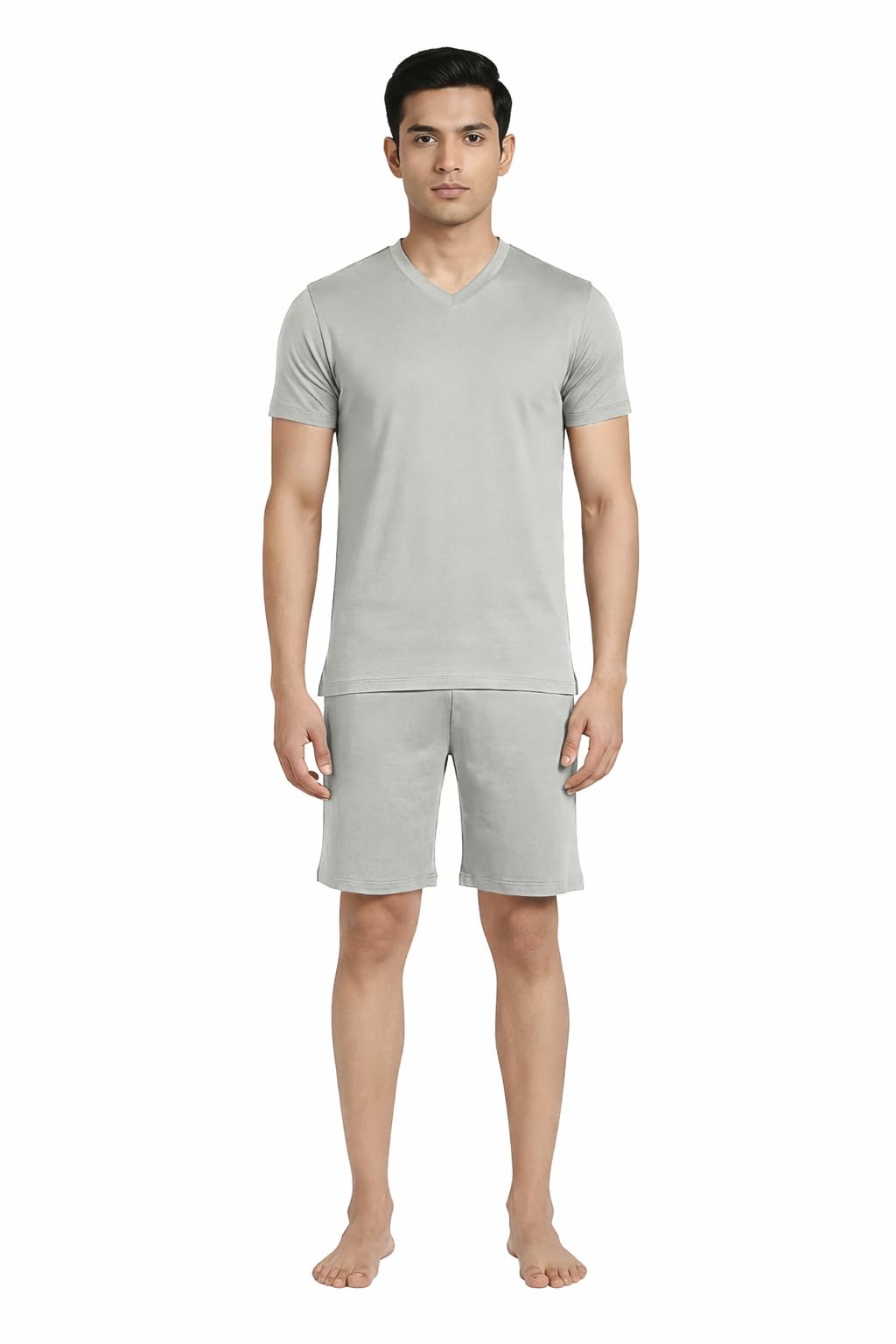 petal home Men’s Premium Modal Cotton Pyjama Set-Stylish V Neck T Shirt and Shorts-picture-40