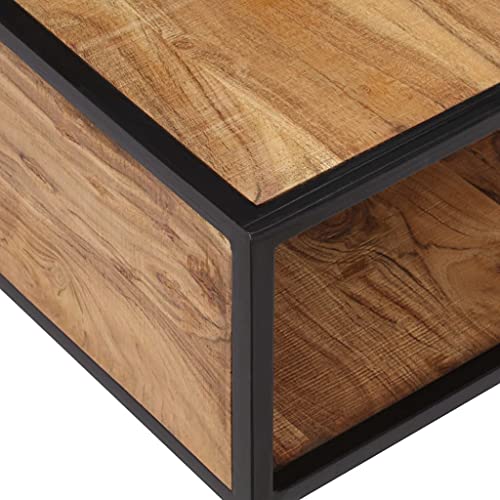 Mesa de centro con ruedas y almacenamiento de madera solventa espacio en salon 8