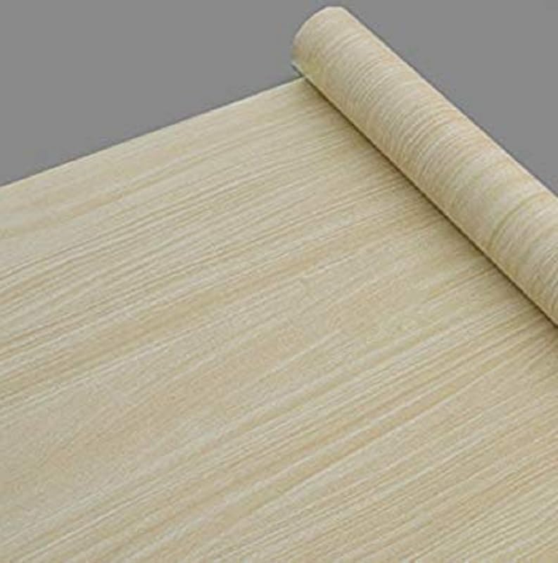 SIA VENDORS Wood Wallpaper Self Adhesive Grain Wallpaper Contact Paper Waterproof Stickers Wallpapers Home Decor Kitchen PVC Wall Stickers Living Room (12 X 48 Inch, Maple Wood)