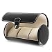 Annstory Travel Watch Storage Organizer Case for 3 Watches Leatherette Roll Great Gift, Black