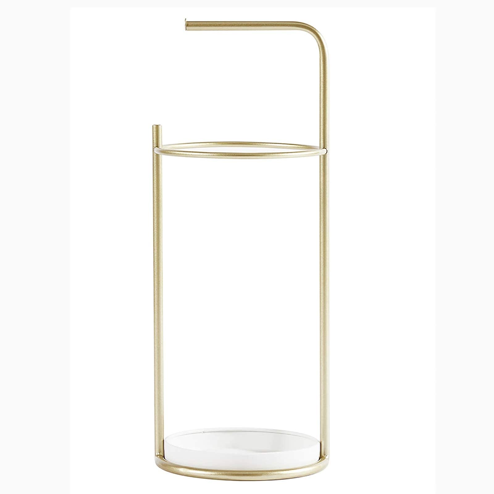 Porte-parapluie doré design chic en métal pour entrée raffinée