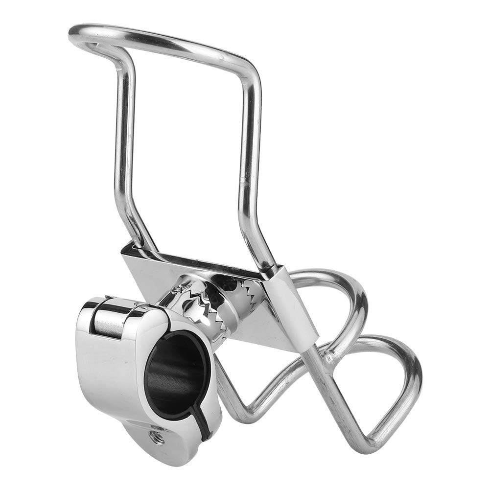 Yctze 2 pezzi porta canne da pesca in acciaio inox porta canna da pesca/supporto per canna da pesca morsetto montato su guida portacanna per barca da pesca kayak marino 26 mm 32 mm (26 mm/1.0 pollici)