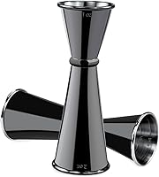Vista 2 de Medidor para barman, Briout Jigger doble de cóctel japonés de primera calidad, acero inoxidable grado alimenticio 304, 2 OZ 1 OZ con mediciones
