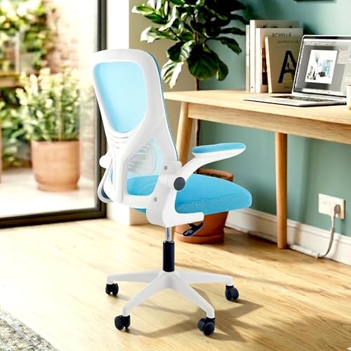 Image of Casa Copenhagen Blue White | Mid Back Imported Mesh Fabric Boss Office Chair | Y Design Ergonomic Back Support | 2D Aero Design Adjustable Armrests | Synchro Tilt Lock Mechanism