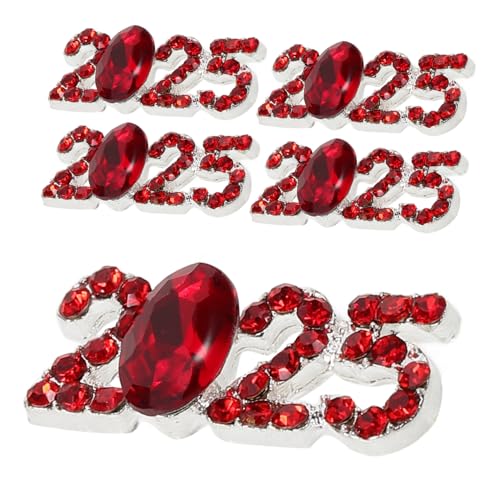 IWOWHERO 5Pcs Nail Charms with Rhinestones for Women Manicure Decorations Nail Gems for Prom Birthday Wedding and Festivals