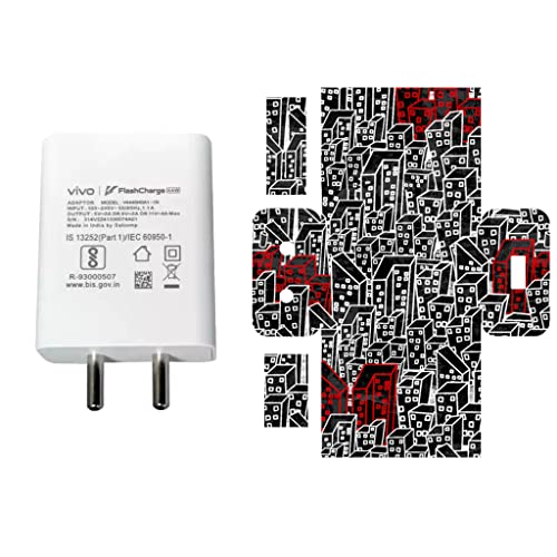 Image of AtOdds - Compatible for Vivo Flash Charger (44W) - Charger /Adapter Skin Wrap (City)
