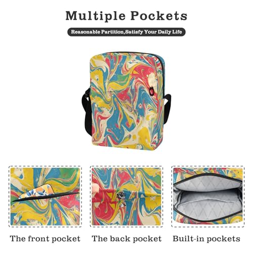 Pop Art Retro Tie-dye Pattern messenger bag green crossbody bags for women cross body purses for women Adjustable Strap for outdoor sports business2