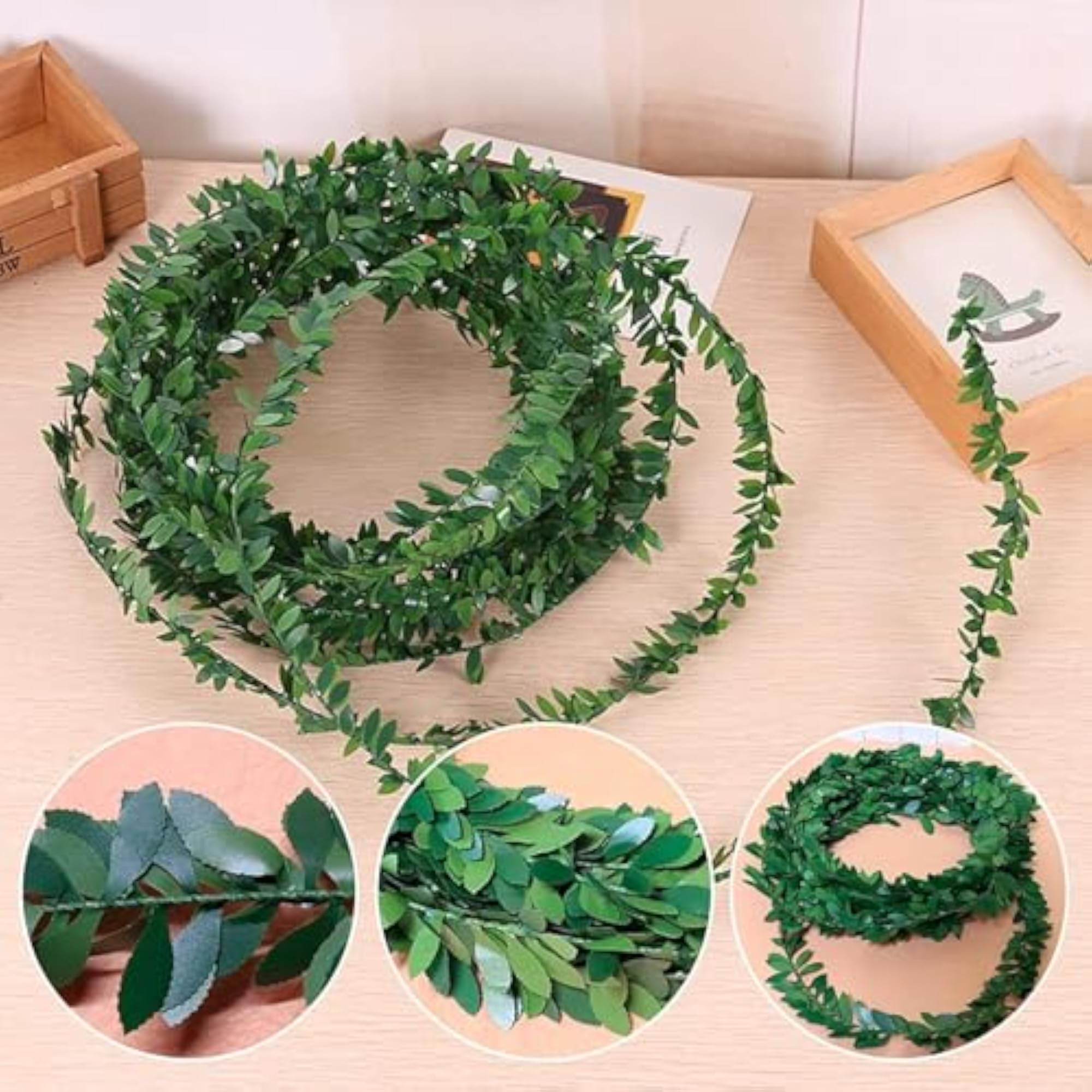 Artificial Green Foliage Leaves Roll, Home Decor Wedding