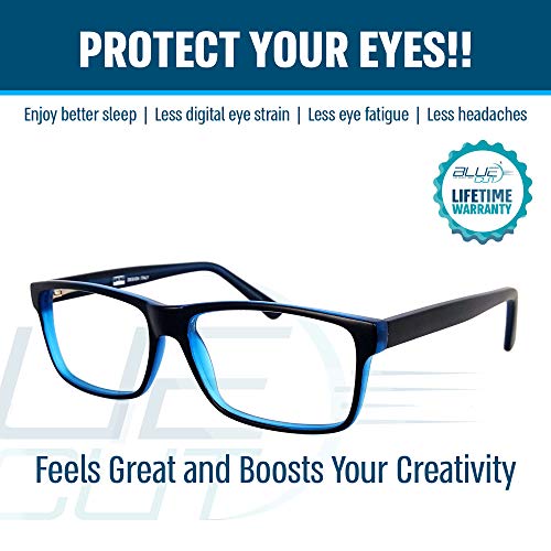 Blue Light Blocking Glasses – Anti-Fatigue Computer Monitor Gaming Glasses Prevent Headaches Gamer Glasses