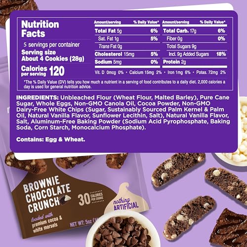 Image of COOPER STREET Twice Baked Brownie Chocolate Biscotti Cookies - Crispy Mini Biscotti Cookies Ideal with Coffee - Traditional Low Calorie Italian Snacks - Kosher, Dairy, Peanut & Soy Free (6 Pack)