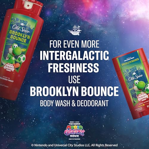 Old Spice Men’s Deodorant Aluminum Free, Brooklyn Bounce 3.0 oz | Scent of Smashed Fruit, Old Spice x The Super Mario Galaxy Movie, 24/7 Lasting Freshness - image 8