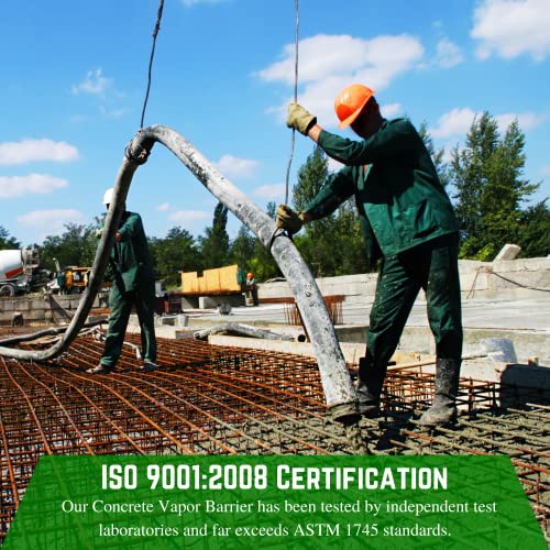 Farm Plastic Supply - Concrete Vapor Barrier - 15 mil - (14' x 70') - Heavy Duty Blue Plastic Tarp, Polyolefin Sheeting, Concrete Vapor Barrier, Roll of Heavy Duty Plastic