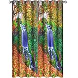 Cascade Paysage Imprimé Rideaux À Oeillets Belle Cascade dans La Vallée Rideaux Imprimés 3D Décoration De Bureau Salon Chambre Rideaux 107x160 cm