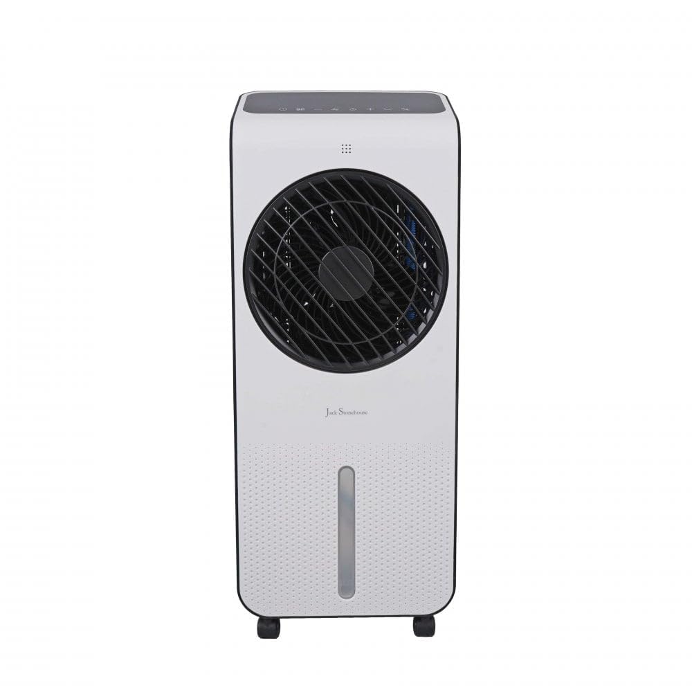 JSH 4-IN-1 Air Cooler with 4.5 Litre Capacity | 24 Fan Speeds with Quiet DC Motor | 3 Wind Modes, 360 Degree Rotating Wind Guider | Whole Room Cooling 720m³ with Remote Control | 12 Hour Sleep Timer
