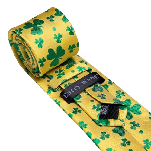 Image of Barry.Wang Fun Animal Ties for Men Designer Handkerchief Cufflink WOVEN Casual Necktie Set Festival