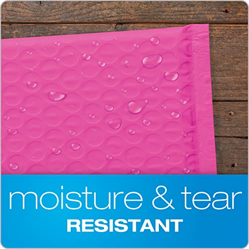 Quality Park Bubble Mailers, 8.5 x 11 Shipping Envelopes, Water Resistant Pink Poly Padded Envelopes, Redi-Strip Peel Off Closure, 25/Box (QUA85861) by Quality Park - Image 2
