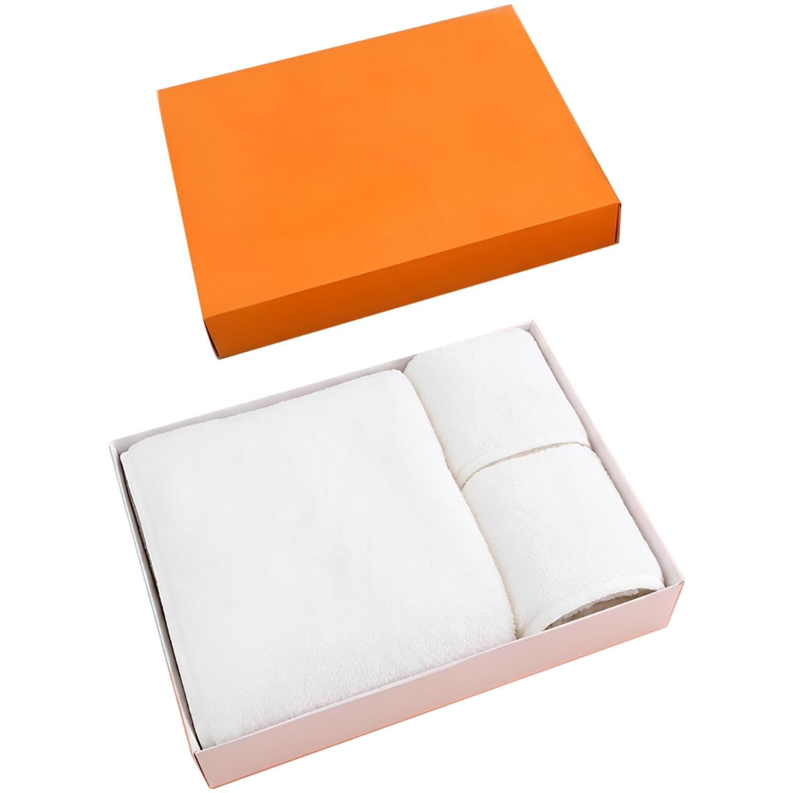 Toallas blancas de regalo en tela suave de forro polar para baño