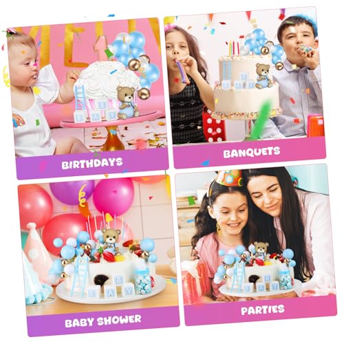 Décoration gâteau ours avec toppers et inserts cupcakes pour anniversaire