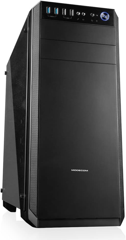 MODECOM OBERON PRO GLASS PC Case USB 3.0 Black W/O PSU