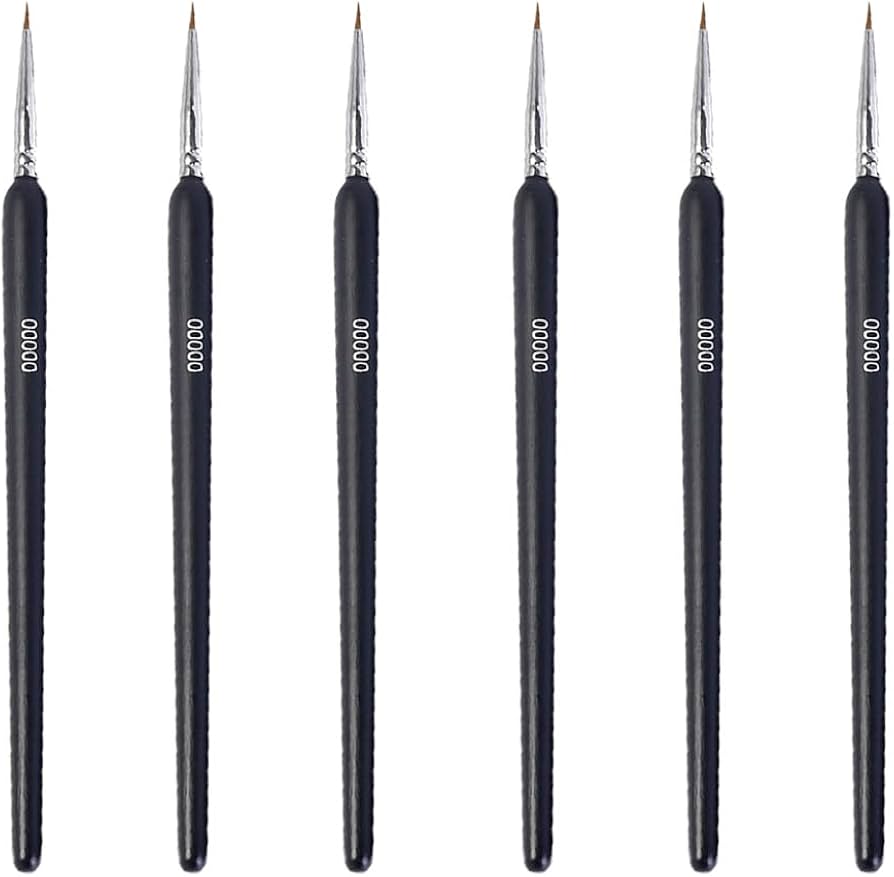 Amazon.co.jp: MINBOOT 面相筆 極細 水彩筆 絵の具 筆 プラモデル 筆 6