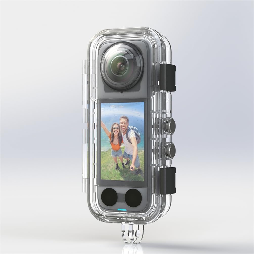 Funda de buceo para cámara de acción Insta360 X4, cubierta impermeable, cubierta subacuática, protector de 60 m, cámara deportiva, invisible de 360°, carcasa de buceo completo (PC)
