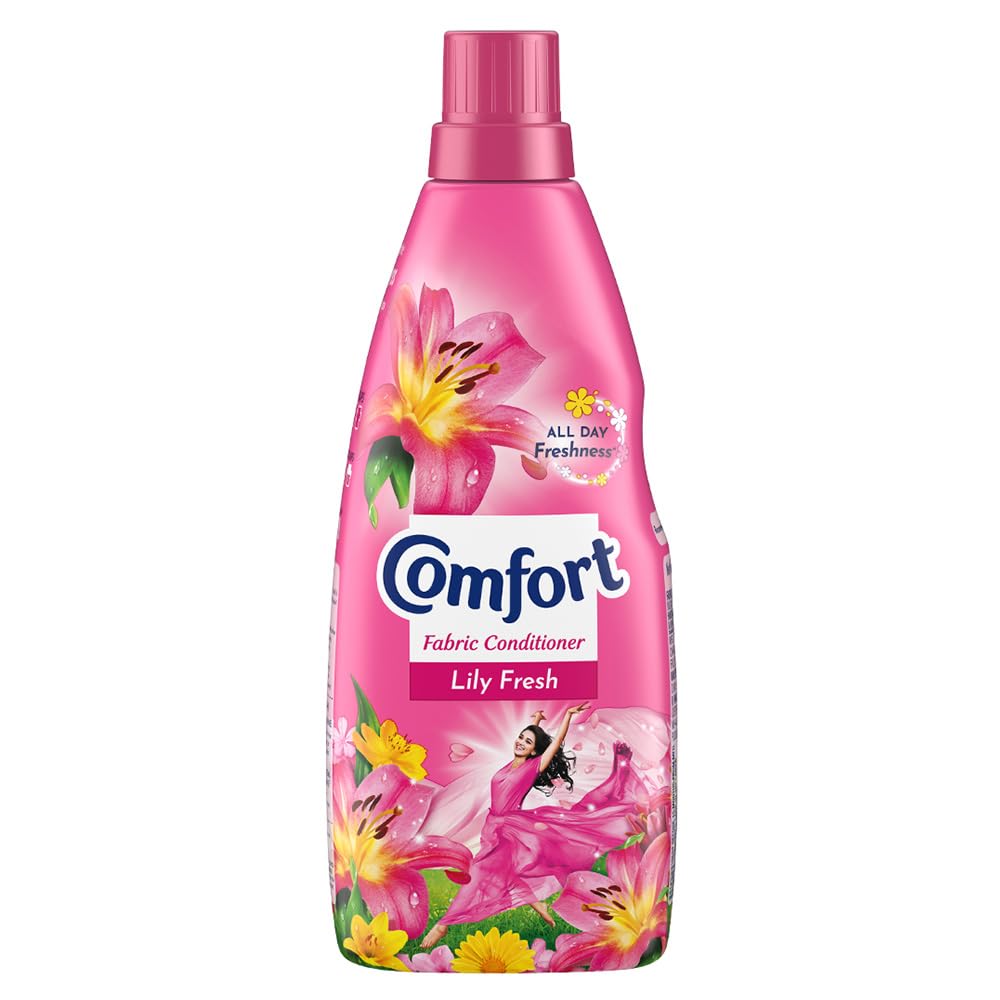 Comfort Lily Fresh Fabric Conditioner 860 ml Bottle|| After Wash Liquid Fabric Softener - For Softness|| Shine & Long Lasting Freshness
