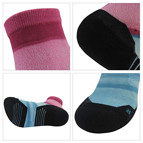 HUSO Unisex Digital Printed Athletic Quarter Running Socks 2,3,4,6,11 Pairs4