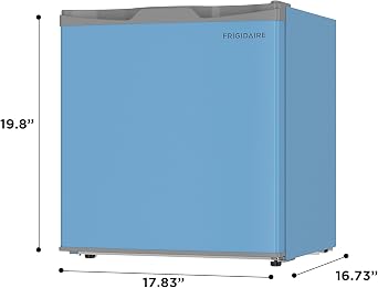 Frigidaire EFR115 Mini Refrigerator - Energy Saving - CFC Free - Slide Out Shelves - Ideal for for Dorm, Office, RV, Garage, Apartment - 1.6 Cubic Feet, Blue