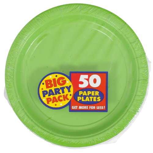 Pratos de papel redondos Kiwi - 21,6 cm (50 peças) - Essenciais de festa resistentes e ecológicos - perfeitos para celebrações e eventos