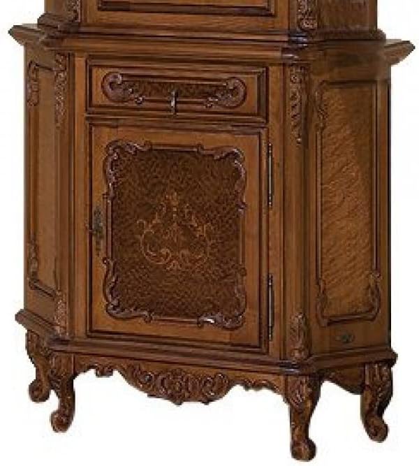 SIMEX FurnitureCleopatra Collection - Corner Buffet - Solid Wood - Beech Wood Furniture, Natural Brown - Living Room