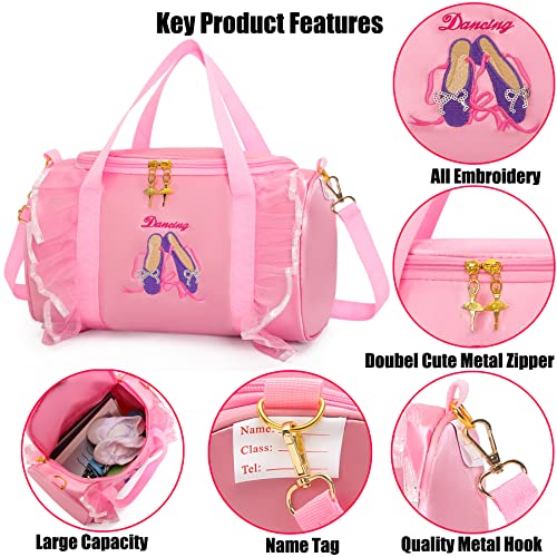 Dorlubel Cute Ballet Dance Backpack Tutu Dress Dance Bag With Key Chain Girls (Pink3 Of Shoes) One_Size #TOP3