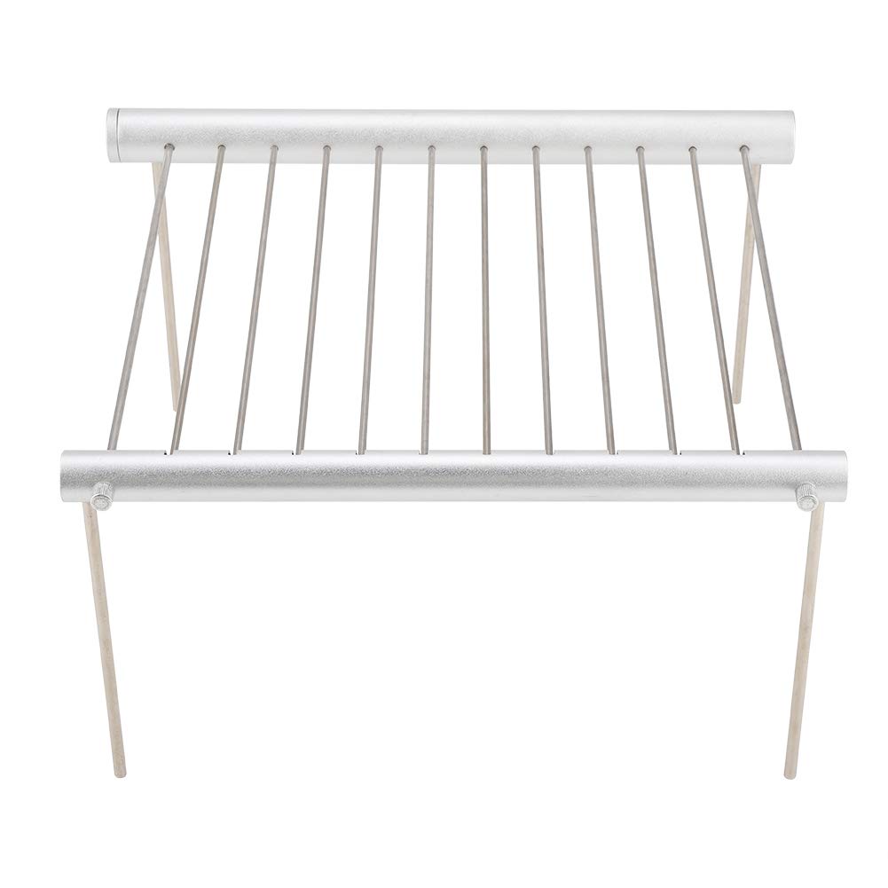 lyrlody Parrilla para Acampar, Parrilla de Barbacoa Plegable de Acero Inoxidable