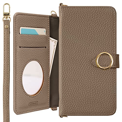 COVERARY �݊��i/���� Redmi Note 15 Pro 5G �P�[�X �蒠�^ �V���v�� ������� �S�[���h �����O �X�g���b�v �x���g�t�� �X�g���b�v�t��[�u���E��] Softbank 100062725