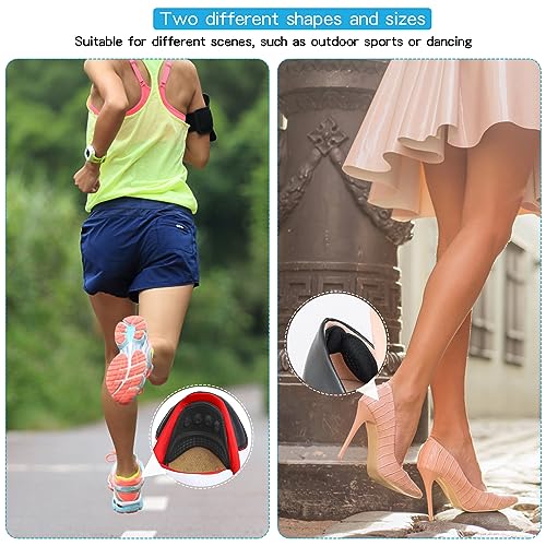 Image of Adhesive Heel Cushion Pads, Grips Inserts for Women & Men, Prevent Slip & Blister Shoe Guards - 2PCS Black