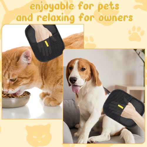 QIMMU Fell Magnet Handschuh,Katzenhandschuh,Fellhandschuhe Katze,Katzen Handschuhe Fellpflege,Katzenhaarentferner Handschuh,Pet Hair Remover Glove für Hund und Katze