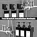 Glovios Dispensador Jabon Baño Pared Adhesivo Negro Dispensador de Gel y Champu Ducha 500ml Botellas de Bomba Recargables para Jabón Dispensador Jabon Baño Plastico Imagen de Glovios Dispensador Jabon Baño Pared Adhesivo Negro Dispensador de Gel y Champu Ducha 500ml Botellas de Bomba Recargables para Jabón Dispensador Jabon Baño Plastico